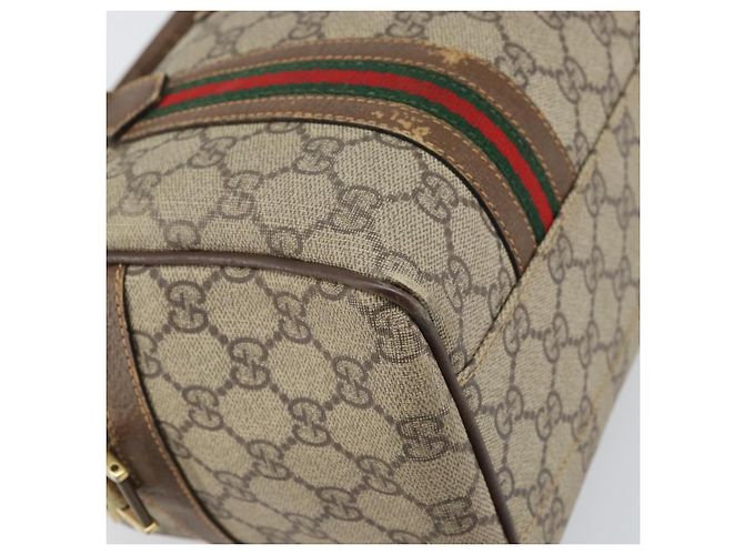 Borsa Sherry Line GG Supreme Web di GUCCI in PVC beige 002 115 6697 4023 Auth BA10364 - vista 14