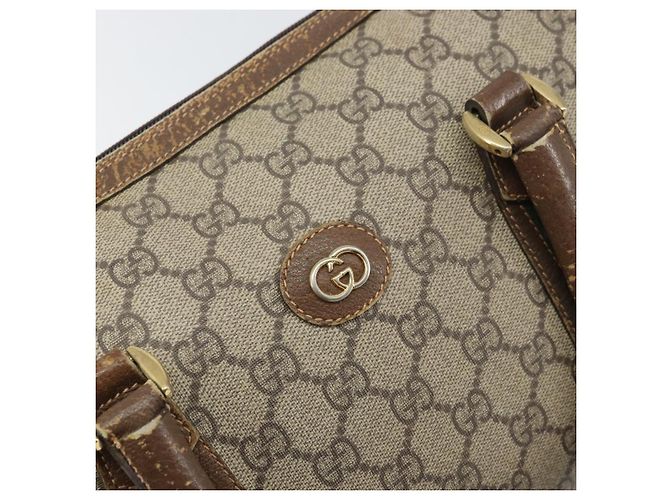 Borsa Sherry Line GG Supreme Web di GUCCI in PVC beige 002 115 6697 4023 Auth BA10364 - vista 17