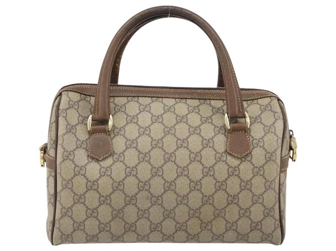 Borsa Sherry Line GG Supreme Web di GUCCI in PVC beige 002 115 6697 4023 Auth BA10364 - vista 2