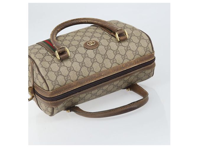 Borsa Sherry Line GG Supreme Web di GUCCI in PVC beige 002 115 6697 4023 Auth BA10364 - vista 6