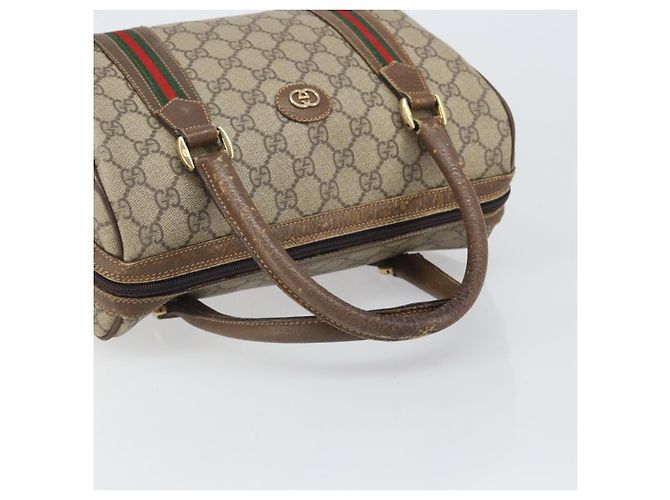 Borsa Sherry Line GG Supreme Web di GUCCI in PVC beige 002 115 6697 4023 Auth BA10364 - vista 7