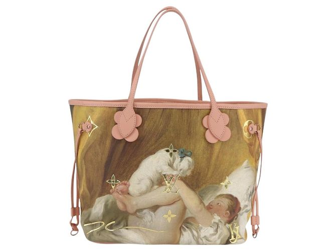 LOUIS VUITTON Masters Collection FRAGONARD Neverfull MM M43319 Auth 163469SAM Rosa - vista 2
