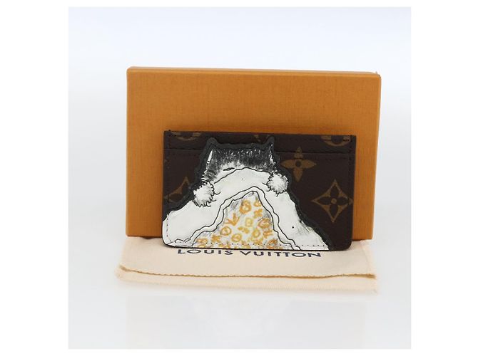 LOUIS VUITTON Catgram Tarjetero Catnap M15155 LV Auth 170015SM Monograma - vista 12