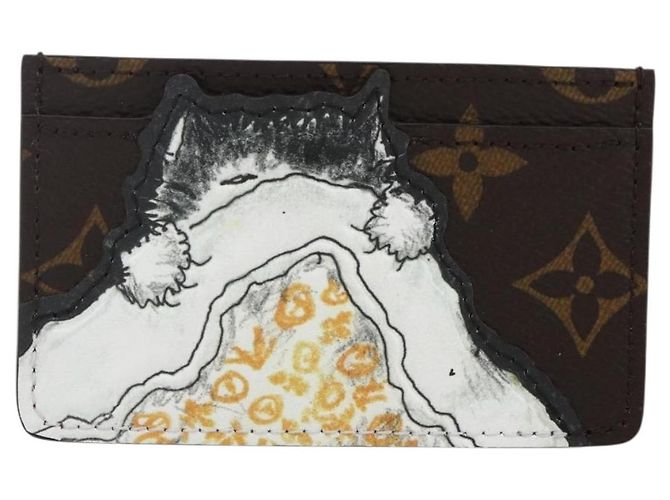 LOUIS VUITTON Catgram Tarjetero Catnap M15155 LV Auth 170015SM Monograma - vista 13