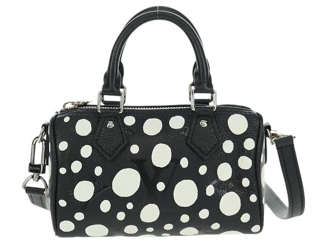LOUIS VUITTON Empreinte Géant Point Infini Nano Speedy Bag M81910 Auth BA9652SM Noir - vue 13