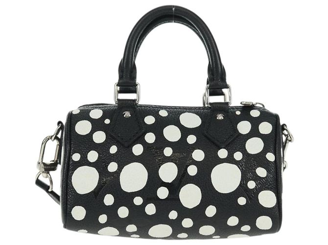 LOUIS VUITTON Empreinte Géant Point Infini Nano Speedy Bag M81910 Auth BA9652SM Noir - vue 2