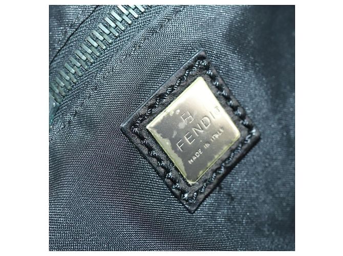 Borsa Boston in tela Zucchino FENDI nera e marrone Auth ep13122 Nero - vista 22
