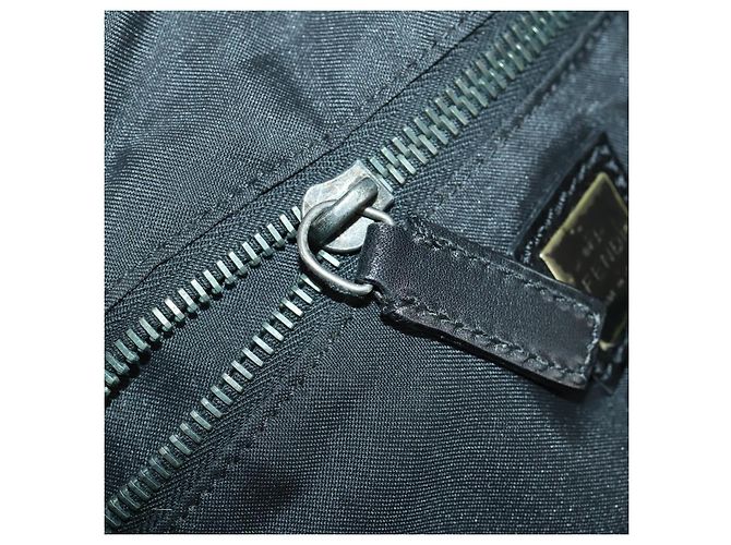 Borsa Boston in tela Zucchino FENDI nera e marrone Auth ep13122 Nero - vista 23