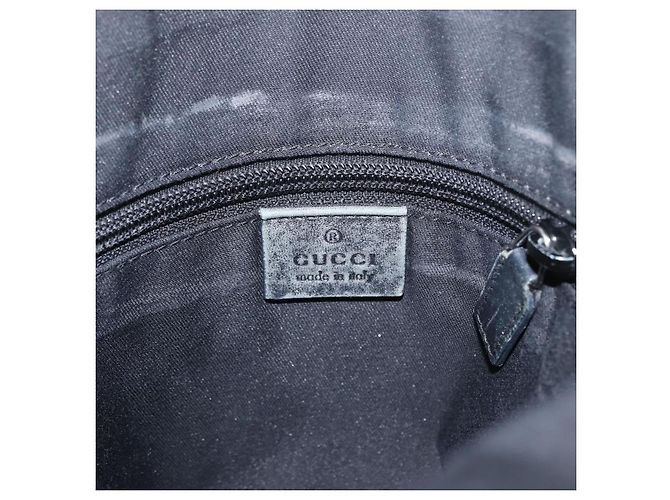Borsa a Spalla GG Canvas Gucci Nera Argento 145857 Auth ti3750 Nero - vista 19