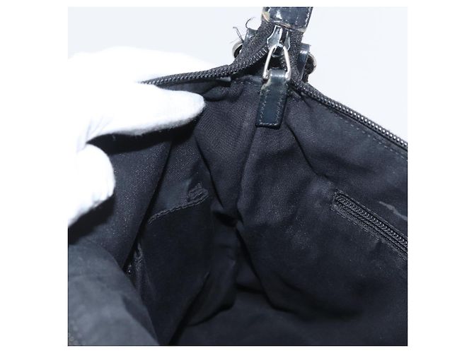 Borsa a Spalla GG Canvas Gucci Nera Argento 145857 Auth ti3750 Nero - vista 20