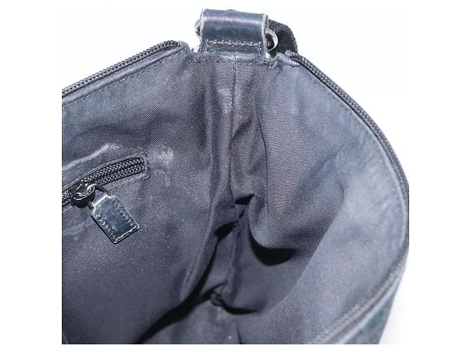 Borsa a Spalla GG Canvas Gucci Nera Argento 145857 Auth ti3750 Nero - vista 21
