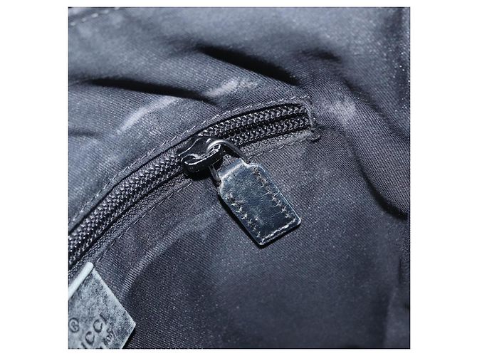 Borsa a Spalla GG Canvas Gucci Nera Argento 145857 Auth ti3750 Nero - vista 22