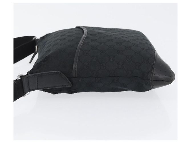 Borsa a Spalla GG Canvas Gucci Nera Argento 145857 Auth ti3750 Nero - vista 4
