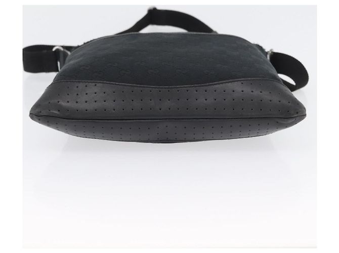 Borsa a Spalla GG Canvas Gucci Nera Argento 145857 Auth ti3750 Nero - vista 5