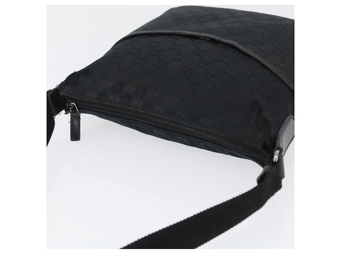 Borsa a Spalla GG Canvas Gucci Nera Argento 145857 Auth ti3750 Nero - vista 6