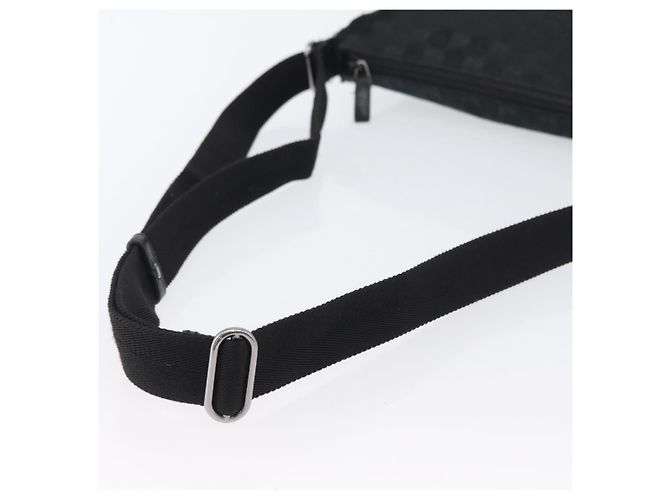 Borsa a Spalla GG Canvas Gucci Nera Argento 145857 Auth ti3750 Nero - vista 8
