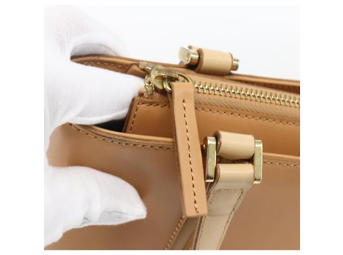 Burberry Borsa a mano in pelle beige oro Auth BA10666 D'oro - vista 10