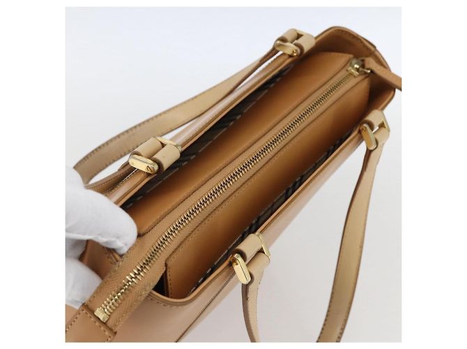 Burberry Borsa a mano in pelle beige oro Auth BA10666 D'oro - vista 6