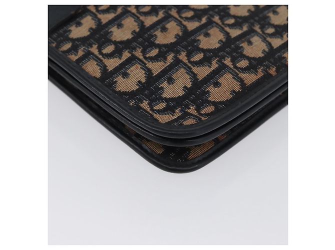 Borsa a spalla in tela Chain Trotter Christian Dior blu navy e oro Auth ka2389 D'oro - vista 10