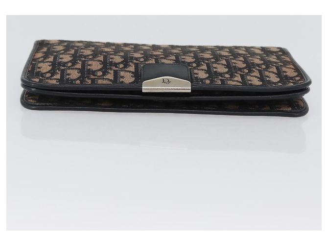 Borsa a spalla in tela Chain Trotter Christian Dior blu navy e oro Auth ka2389 D'oro - vista 8