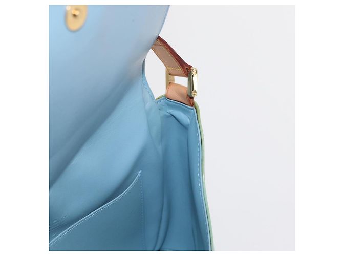 LOUIS VUITTON Borsa Thompson Street Monogram Vernis Blu Baby M91009 Auth BA10490 Blu chiaro - vista 19