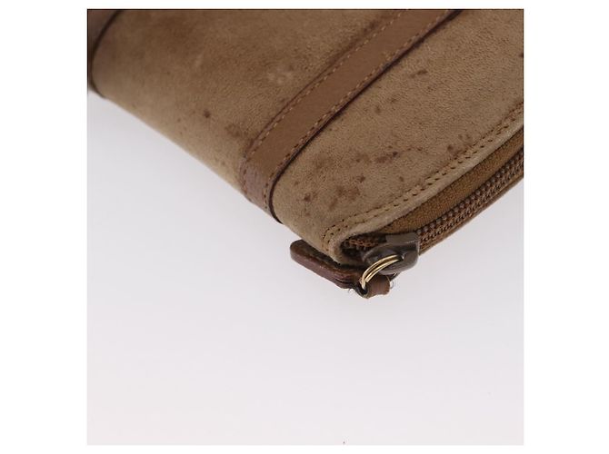 Borsa a mano in nylon Gucci Bamboo 2 vie marrone argento 039 1705 0701 Auth bs33342 - vista 17