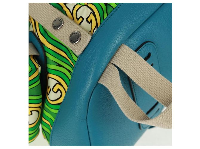 GUCCI Zaino The North Face in nylon verde argento 650294 Auth 170794SAM - vista 17