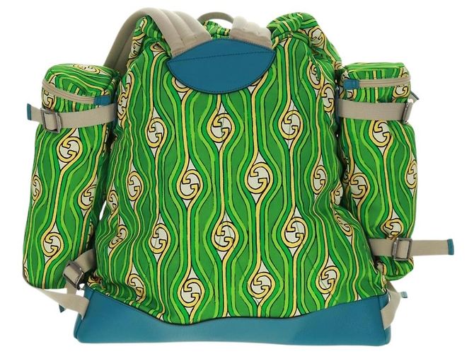 GUCCI Zaino The North Face in nylon verde argento 650294 Auth 170794SAM - vista 2