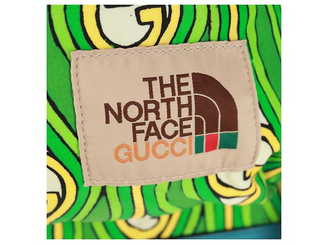 GUCCI Zaino The North Face in nylon verde argento 650294 Auth 170794SAM - vista 22