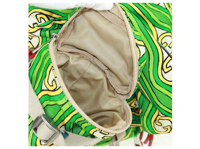 GUCCI Zaino The North Face in nylon verde argento 650294 Auth 170794SAM - vista 26