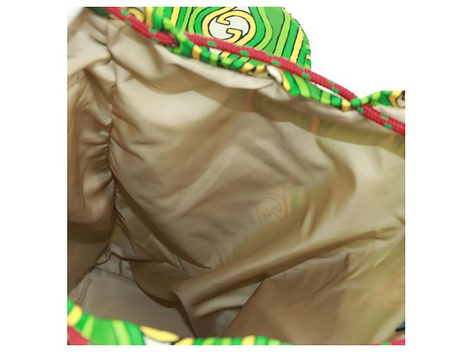 GUCCI Zaino The North Face in nylon verde argento 650294 Auth 170794SAM - vista 34
