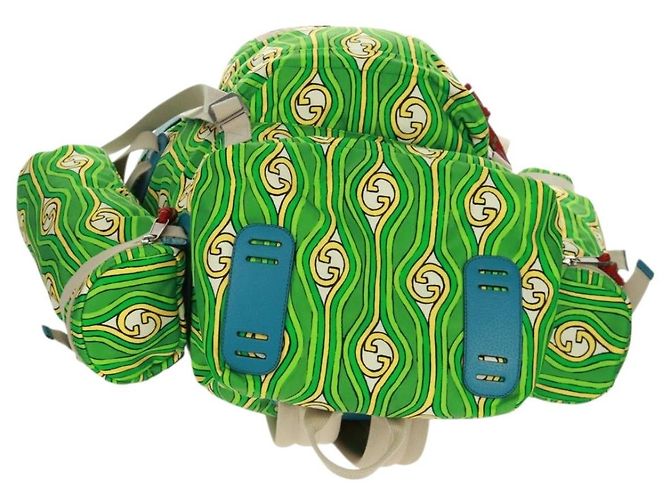 GUCCI Zaino The North Face in nylon verde argento 650294 Auth 170794SAM - vista 6