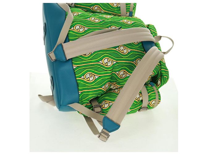 GUCCI Zaino The North Face in nylon verde argento 650294 Auth 170794SAM - vista 7