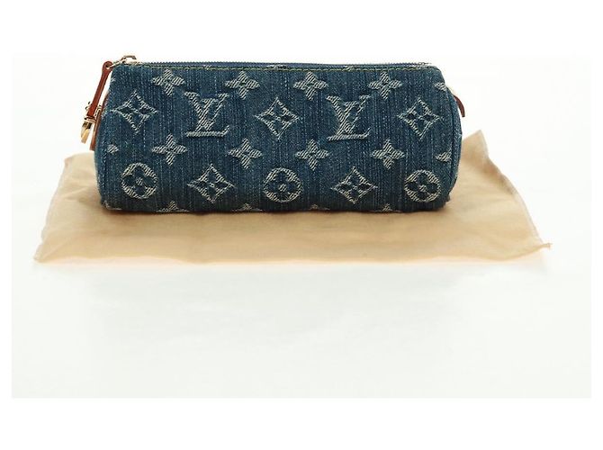 LOUIS VUITTON Monogram Denim Trousse Speedy GM Pouch Blue M95081 Auth SW2123SAV - view 12