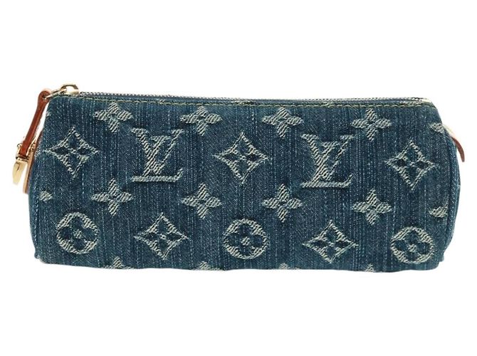 LOUIS VUITTON Monogram Denim Trousse Speedy GM Pouch Blue M95081 Auth SW2123SAV - view 13