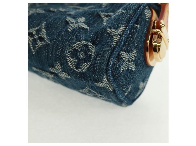 LOUIS VUITTON Monogram Denim Trousse Speedy GM Pouch Blue M95081 Auth SW2123SAV - view 16