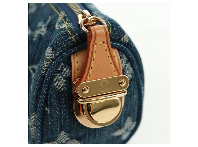 LOUIS VUITTON Monogram Denim Trousse Speedy GM Pouch Blue M95081 Auth SW2123SAV - view 17