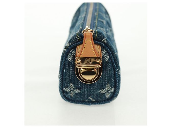LOUIS VUITTON Monogram Denim Trousse Speedy GM Pouch Blue M95081 Auth SW2123SAV - view 4