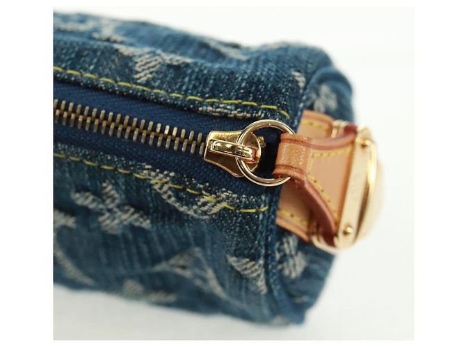 LOUIS VUITTON Monogram Denim Trousse Speedy GM Pouch Blue M95081 Auth SW2123SAV - view 8