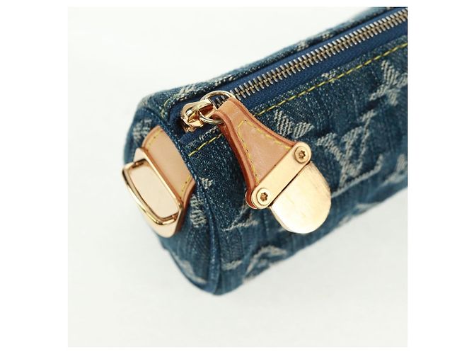 LOUIS VUITTON Monogram Denim Trousse Speedy GM Pouch Blue M95081 Auth SW2123SAV - view 9