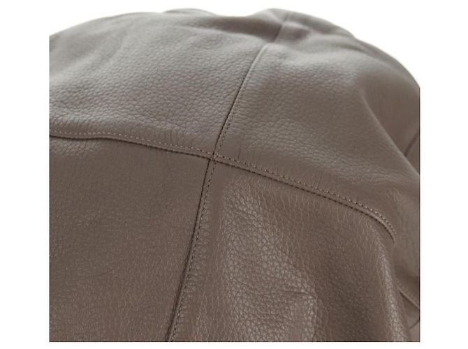 Beige Lederkappe LOUIS VUITTON LV Auth 168997M - Ansicht 6