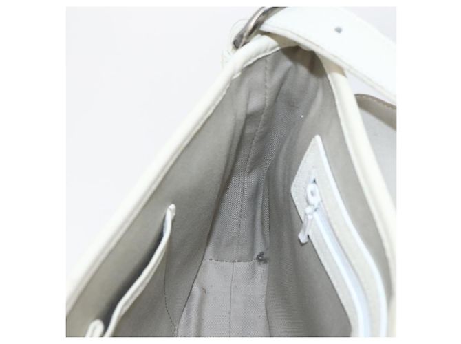Borsa a spalla Burberry Nova Check in tela pelle beige bianco argento autentica 170957 - vista 18