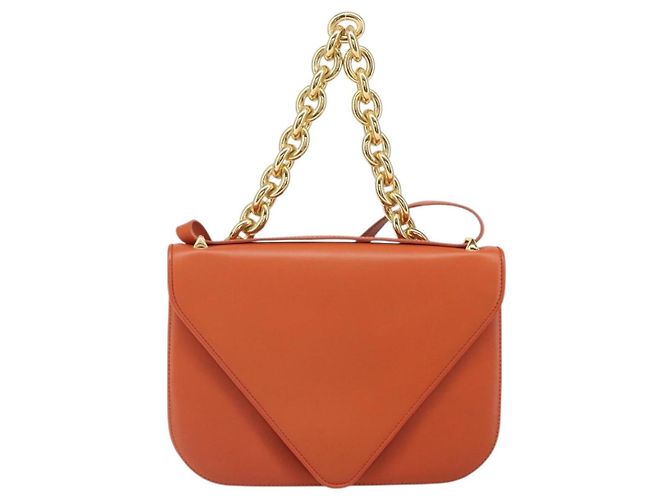 Borsa a Spalla con Catena Bottega Veneta in Pelle 2 in 1 Marrone Oro Auth 169800V - vista 13