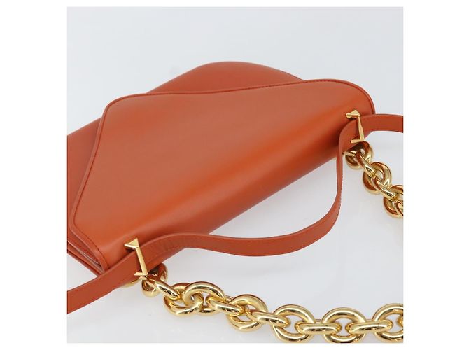 Borsa a Spalla con Catena Bottega Veneta in Pelle 2 in 1 Marrone Oro Auth 169800V - vista 6