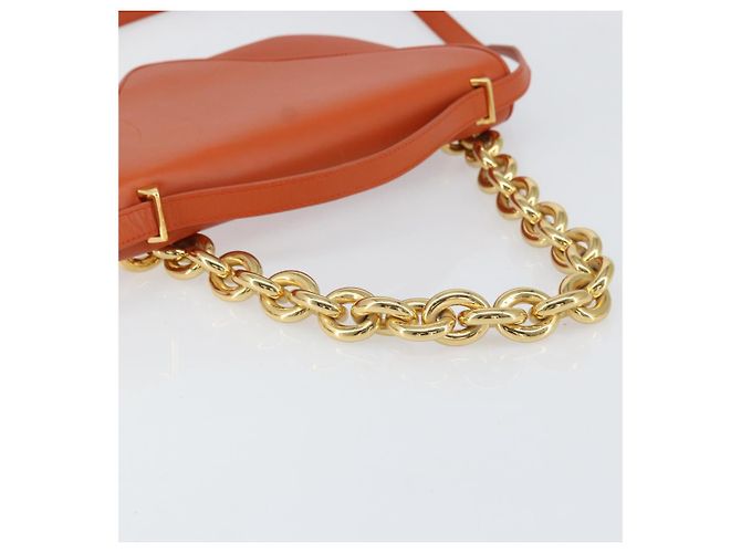 Borsa a Spalla con Catena Bottega Veneta in Pelle 2 in 1 Marrone Oro Auth 169800V - vista 7
