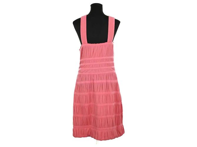 Alaïa Abito in seta rosa - vista 3