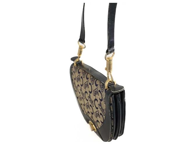 Céline Borsa a tracolla in pelle nera Nero - vista 2
