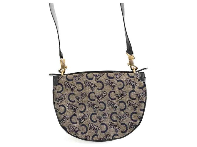 Céline Borsa a tracolla in pelle nera Nero - vista 3