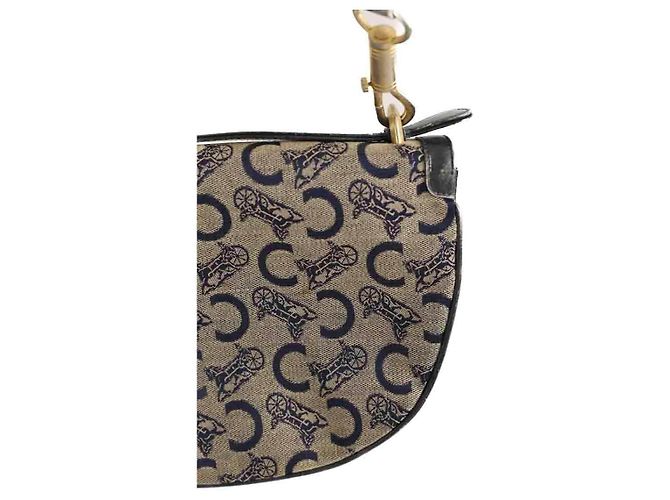 Céline Borsa a tracolla in pelle nera Nero - vista 4