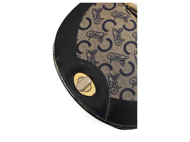 Céline Borsa a tracolla in pelle nera Nero - vista 6